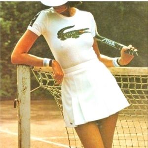 TRUE Vintage Chemise Lacoste White Tennis Skirt S